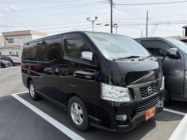 NV350キャラバン2.0 プレミアムGX ロング クロムギアパッケージ バージョンブラック社外ナビ フルセグTV 両側スライドドア