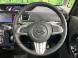 【純正革巻きステアリング】上質な革を使用することで、手にしっかり馴染みとても運転しやすいハンドルです♪