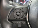 ステアリングスイッチ付き。前方から目を離すことなく操作することが可能なのでわき見運転の防止に!