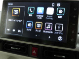 純正9インチスマホ連携ディスプレイオーディオを搭載。フルセグTVやBluetooth機能有り。Apple Car PlayやAndroid Autoに対応。スマホ内のナビや音楽再生のアプリを使用できます