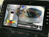 カメラ4つの画像を組み合わせて、上から見おろしたように運転していただける、アラウンドビューモニターに、駐車時のハンドル操作をアシストしてくれる、インテリジェントパーキングアシストまで付いています!!
