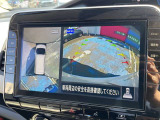 車を真上から見ているように、周囲の状況を把握しながら安心して駐車が行えるアラウンドビューモニター装備!