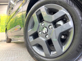 【純正14インチアルミホイール】外観にマッチした純正アルミホイールを装着しております。各種社外アルミホイールや、スタッドレスタイヤも取扱いしております。是非ご相談ください♪