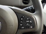 ステアリングスイッチ付き。前方から目を離すことなく操作することが可能です。