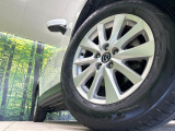 【純正17インチアルミホイール】外観にマッチした純正アルミホイールを装着しております。各種社外アルミホイールや、スタッドレスタイヤも取扱いしております。是非ご相談ください♪