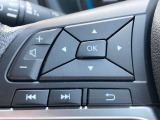 ステアリングオーディオコントロールスイッチ。オーディオの音量、ラジオ/テレビのチャンネル選局等をステアリングから手を離す事無く操作する事が出来ます。