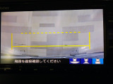 バックカメラの画像です。ガイドラインがスムースな車庫入れをサポートいたします!車庫入れの安心感がアップしますね☆