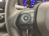 ステアリングにオーディオ操作スイッチが付いています。オーディオ画面に直接タッチしなくても操作が出来ますので、運転に集中できます。