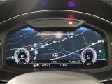 バーチャルコックピットでメーター部にて地図を確認することができます。縮尺も変更可能です。