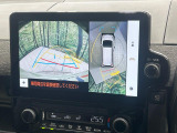 【パノラミックビューモニター】専用のカメラにより、上から見下ろしたような視点で360度クルマの周囲を確認することができます☆死角部分も確認しやすく、狭い場所での切り返しや駐車もスムーズに行えます。
