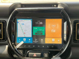 メーカーオプションの9インチナビです。スマートフォン連携やBluetooth対応にも対応しています。