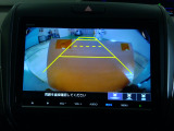 バックカメラの画像です。ガイドラインがスムースな車庫入れをサポートいたします!車庫入れの安心感がアップしますね☆