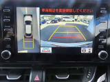(パノラミックビューモニタ-)車を上から見たような映像で死角もバッチリ確認できます。