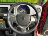 【純正革巻きステアリング】上質な革を使用することで、手にしっかり馴染みとても運転しやすいハンドルです♪