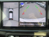 アラウンドビューモニターは車両の上空から見下ろすような映像で全方向見れるので、車庫入れが楽になります♪