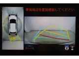 ハンドル操作にあわせてガイドラインが変化するバックガイドモニター搭載。全方位、フロント、左右側面モニターも搭載しているので、周囲の状況を確認しながら駐車出来ます。慣れない場所でも心強いですよ。