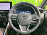 【純正革巻きステアリング】上質な革を使用することで、手にしっかり馴染みとても運転しやすいハンドルです♪