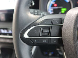 ステアリングスイッチ付き。前方から目を離すことなく操作することが可能です。