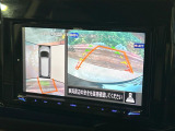 【アラウンドビューモニター】専用のカメラにより、上から見下ろしたような視点で360度クルマの周囲を確認することができます☆死角部分も確認しやすく、狭い場所での切り返しや駐車もスムーズに行えます。