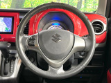 【純正革巻きステアリング】上質な革を使用することで、手にしっかり馴染みとても運転しやすいハンドルです♪