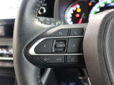 ステアリングスイッチ付き。前方から目を離すことなく操作することが可能です。
