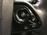 ステアリングスイッチ付き。前方から目を離すことなく操作することが可能です。