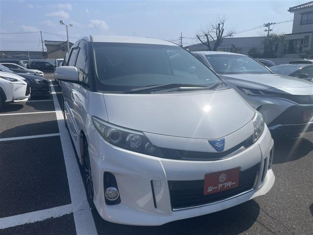 エスティマハイブリッド 2.4 アエラス レザーパッケージ 4WD 禁煙車 純正ナビ フルセ...