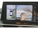 アラウンドビューモニター、まるで上空から見下ろししているかの映像がナビ画面で確認でき、安心して駐車をサポートすることができます。