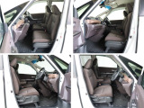 運転席・助手席はキャプテンシート。アームレストも標準装備。運転席には、シートの高さを調整出来るシートアジャスターも装備されています。