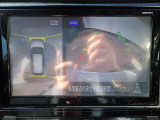まるでお車を真上から見下ろしたかのような映像をナビに映し出してくれますので狭い駐車場でも周囲を確認する事が出来ますので非常に安心です♪