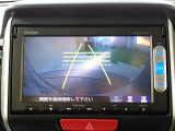 バックも安心のリアカメラ付いています。リアカメラがあると、いつでも安全にバックできますね。死角も減ります。3ビュー切り替え、ガイド線表示なので便利です。