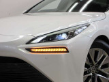 LEDヘッドライトです。デザイン性がよくとても明るいので、夜間の走行や悪天候でも安心です。しかも長寿命!