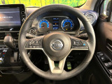 【純正革巻きステアリング】上質な革を使用することで、手にしっかり馴染みとても運転しやすいハンドルです♪