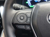 ステアリングスイッチ付き。前方から目を離すことなく操作することが可能です。