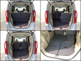 リアシートを倒してしまえばフラットにすることが出来ます☆背もたれを倒すだけの簡単シートアレンジで簡単に広々としたラゲッジスペースに早変わり☆普段使いにもお出かけにも大活躍です☆