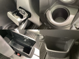 収納スペースや、ドリンクホルダーもついています。長距離ドライブで活躍する必需品ですね♪