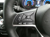 ナビの音量など車両情報を手元で操作できるハンドルスイッチ付き。