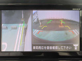 ナビ画面にアラウンドビュ-モニタ-の映像を映し出しています。  狭い場所での車庫入れをサポ-トしてくれる便利アイテムです。