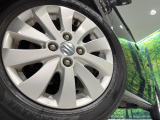【純正14インチアルミホイール】外観にマッチした純正アルミホイールを装着しております。各種社外アルミホイールや、スタッドレスタイヤも取扱いしております。是非ご相談ください♪
