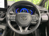 【純正革巻きステアリング】上質な革を使用することで、手にしっかり馴染みとても運転しやすいハンドルです♪