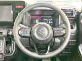【純正革巻きステアリング】上質な革を使用することで、手にしっかり馴染みとても運転しやすいハンドルです♪