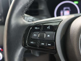 ステアリングスイッチ付き。前方から目を離すことなく操作することが可能です。