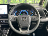 【純正革巻きステアリング】上質な革を使用することで、手にしっかり馴染みとても運転しやすいハンドルです♪