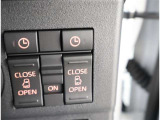 片側電動スライドドアのスイッチ付です。車内からもスイッチひとつで楽にドアの開閉が可能です。電動なので開閉時に力を使う必要がなく、半ドアになることもありません!