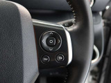 ステアリングスイッチ付き。前方から目を離すことなく操作することが可能です。