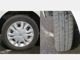 冬タイヤには、スチールホイールが装着されています。