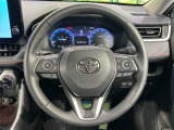 【純正革巻きステアリング】上質な革を使用することで、手にしっかり馴染みとても運転しやすいハンドルです♪