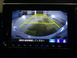 バックカメラの画像です。ガイドラインがスムースな車庫入れをサポートいたします!車庫入れの安心感がアップしますね☆