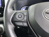 ステアリングスイッチ付き。前方から目を離すことなく操作することが可能です。