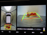 バックガイドモニターを装備しています、車庫入れもラクラクです。パノラミックビューモニターを搭載しています、上からの画像も表示されます。